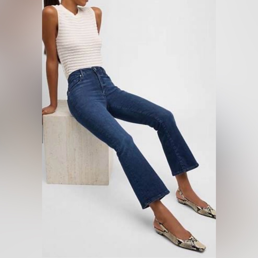 Frame Denim Le Crop Mini Boot Dark Wash Jeans - Size 31/12